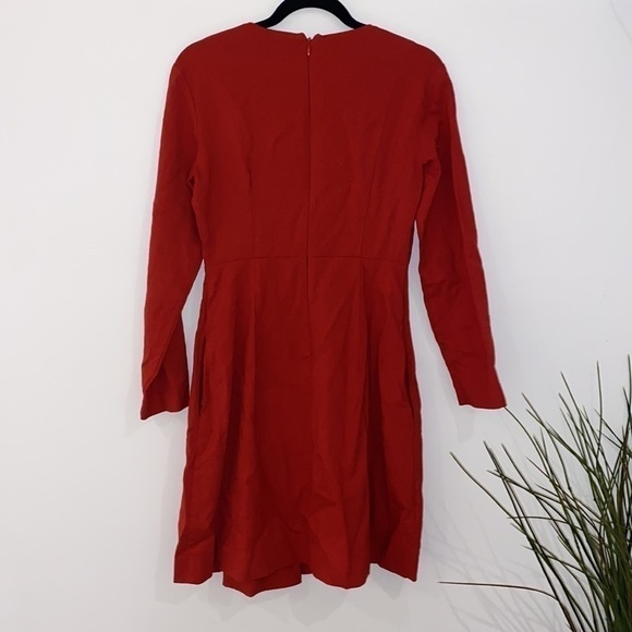 cos pleated midi dress with long sleeves Size 6 - Picture 7 of 11